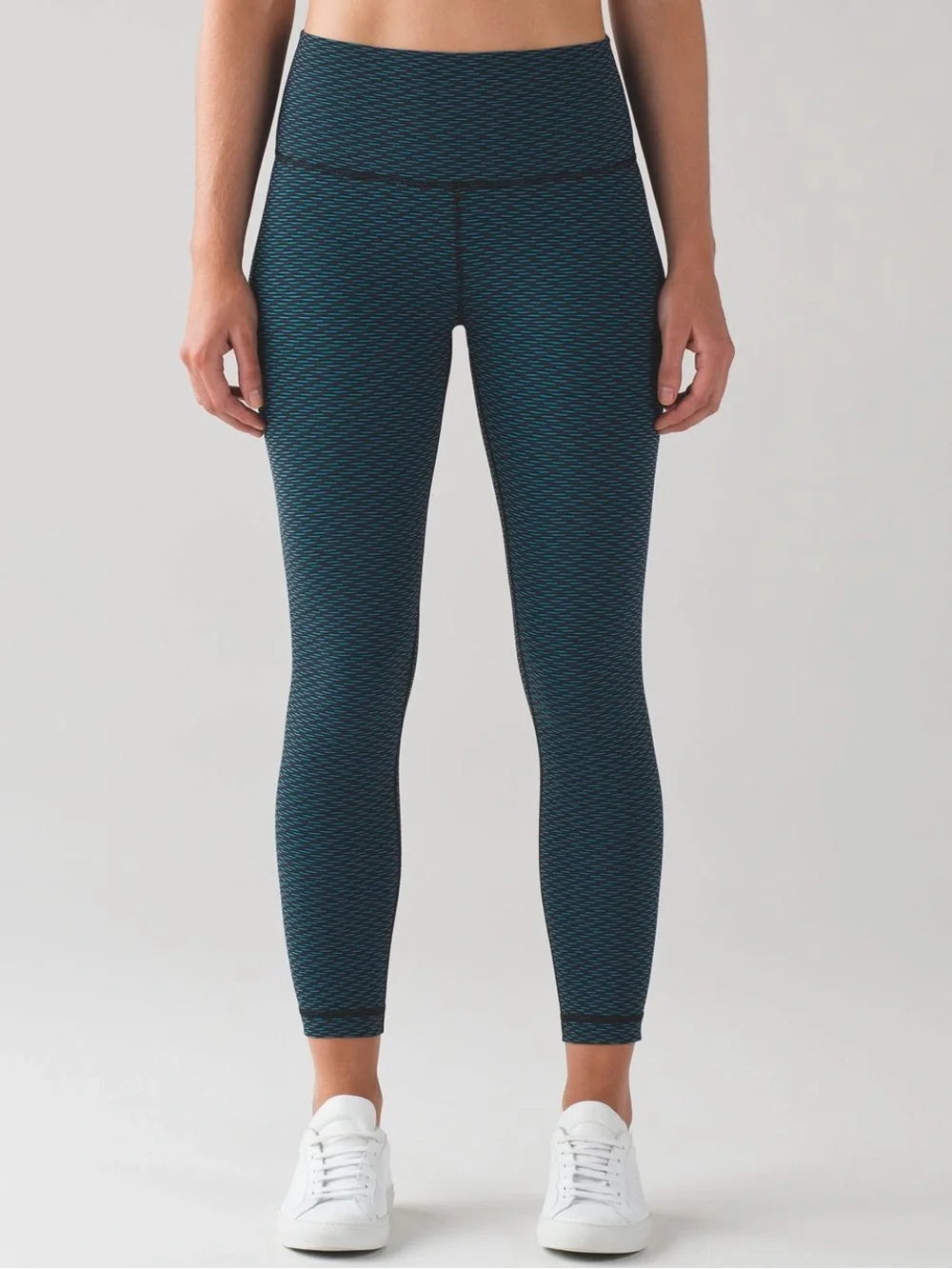 ✨‎ Lululemon High Times Pant Score Jacquard Black Indian Ocean Leggings Size 4